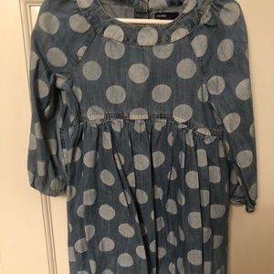 Gap Denim polka dot dress